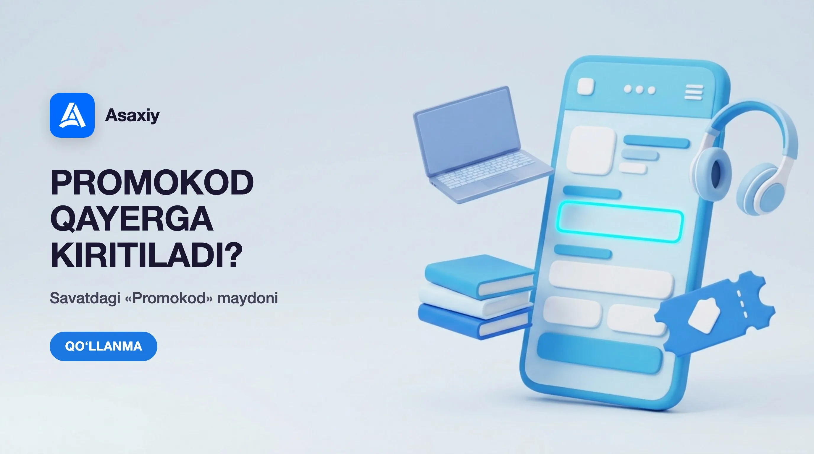 Where to enter an Asaxiy promo code